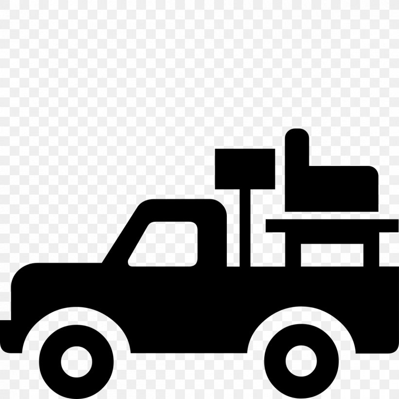 Mover Van Car Pickup Truck, PNG, 1200x1200px, Mover, Area, Black, Black And White, Brand Download Free