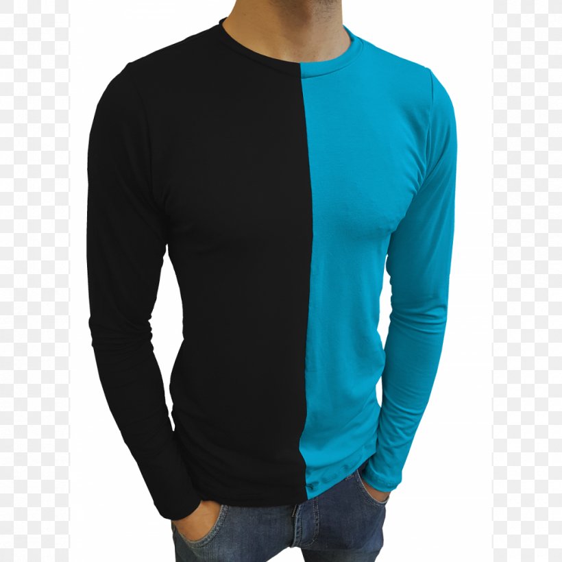 Sleeve T-shirt Collar Blue, PNG, 1000x1000px, Sleeve, Active Shirt, Black, Blue, Cobalt Blue Download Free