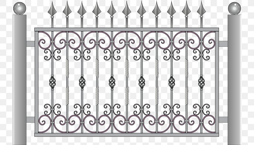 Window Picket Fence Wrought Iron, PNG, 738x468px, Window, Aluminum Fencing, Black And White, Candle Holder, Chainlink Fencing Download Free