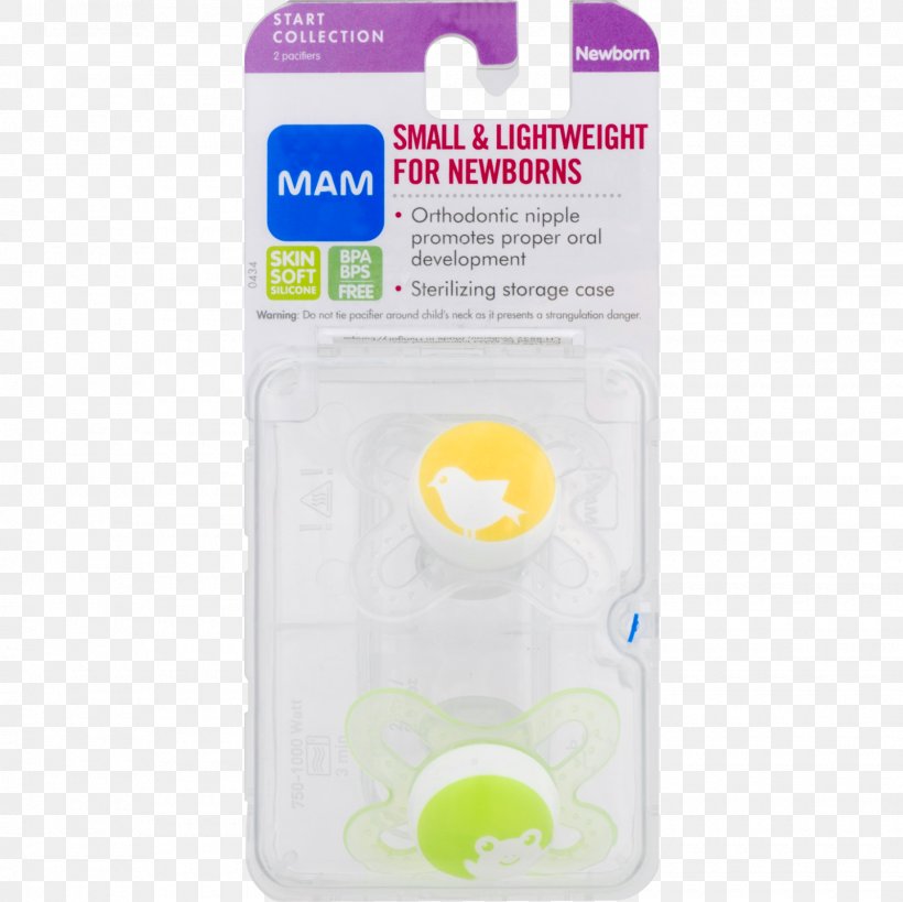 MAM Newborn Start Orthodontic Pacifier Unisex 0+ Months 2-Count Product Yellow Mother, PNG, 1600x1600px, Pacifier, Animal, Infant, Material, Mother Download Free