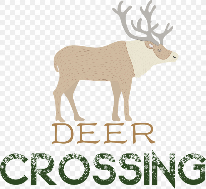 Reindeer, PNG, 3000x2745px, Deer Crossing, Antler, Cartoon, Deer, Elk Download Free