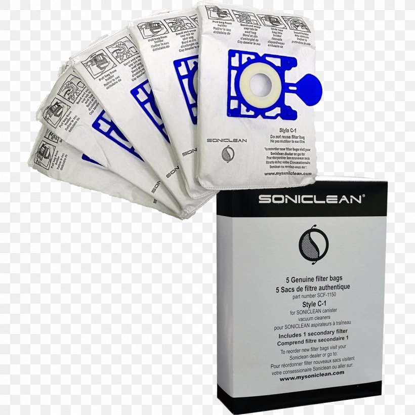 Soniclean Canister Filter Bags Brand Product, PNG, 1200x1200px, Brand, Bag Download Free