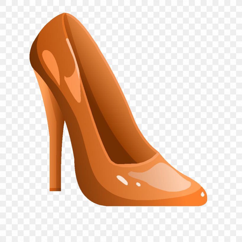 Heel Shoe, PNG, 1000x1000px, Heel, Basic Pump, Footwear, High Heeled Footwear, Orange Download Free