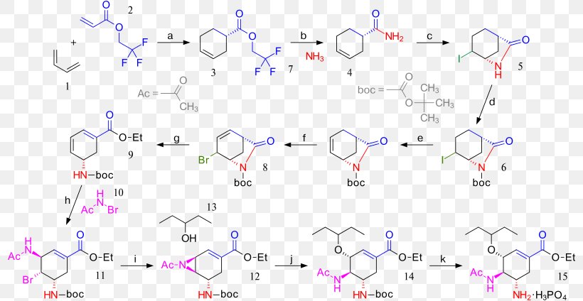 Oseltamivir Total Synthesis Chemical Synthesis Chemical Reaction, PNG, 800x424px, Oseltamivir Total Synthesis, Acetic Anhydride, Acyl Chloride, Area, Body Jewelry Download Free