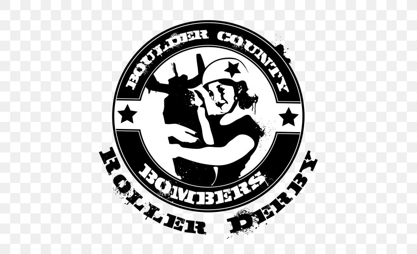 Boulder County Bombers Junior Roller Derby Organization Image Rubber Stamp, PNG, 500x500px, Boulder County Bombers, Black And White, Boulder County Colorado, Brand, Emblem Download Free