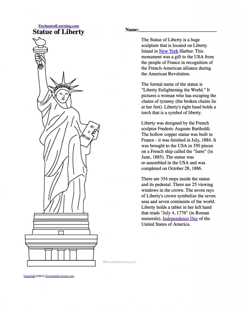 Statue Of Liberty The New Colossus Coloring Book Drawing, PNG, 1275x1649px, Watercolor, Cartoon, Flower, Frame, Heart Download Free