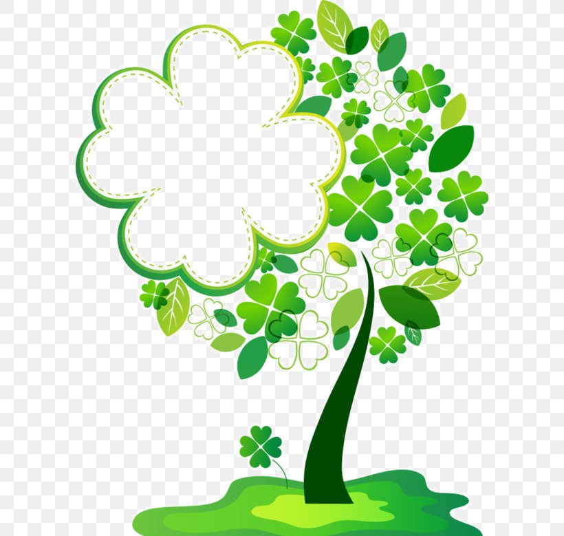 Borders And Frames Picture Frames Tree Four-leaf Clover Clip Art, PNG, 600x779px, Borders And Frames, Alder, Branch, Clover, Flora Download Free