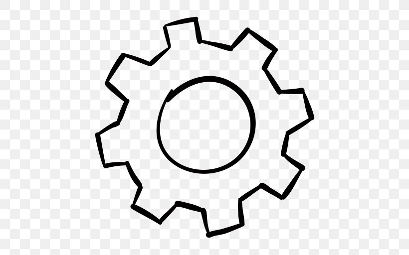 Gear Sprocket Machine Business, PNG, 512x512px, Gear, Area, Black And White, Business, Line Art Download Free