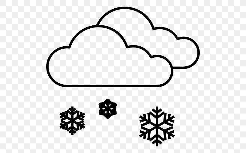 Snowflake Cloud Rain And Snow Mixed Weather, PNG, 512x512px, Snowflake, Black, Black And White, Blizzard, Cloud Download Free