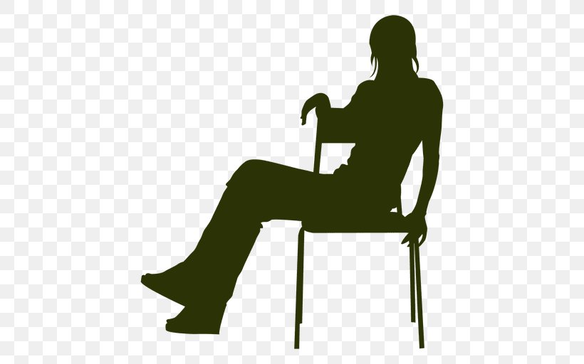 Eames Lounge Chair Silhouette Sitting, PNG, 512x512px, Chair, Arm, Charles And Ray Eames, Drawing, Eames Lounge Chair Download Free