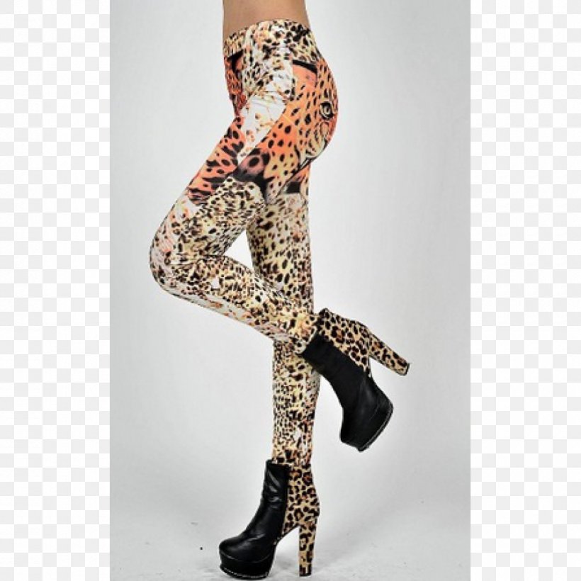 Leggings Leopard T-shirt Fashion Animal Print, PNG, 900x900px, Watercolor, Cartoon, Flower, Frame, Heart Download Free