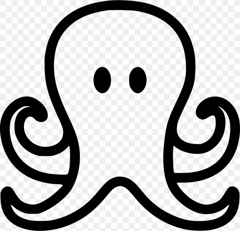 Octopus Clip Art, PNG, 980x942px, Octopus, Animal, Axialis Iconworkshop, Black And White, Line Art Download Free