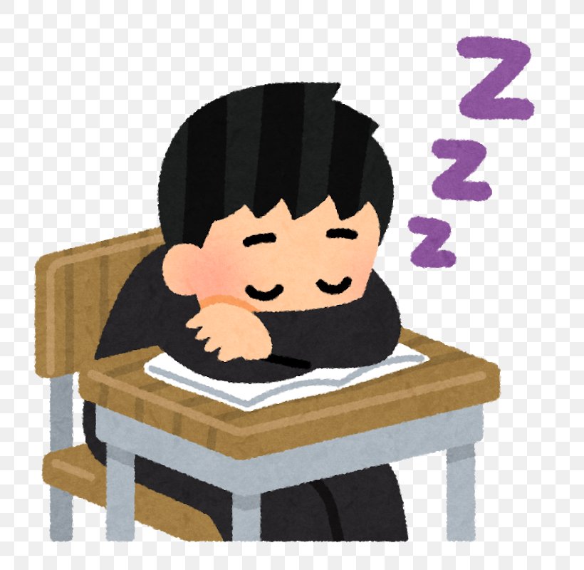 Student Sleeping In Class Cartoon