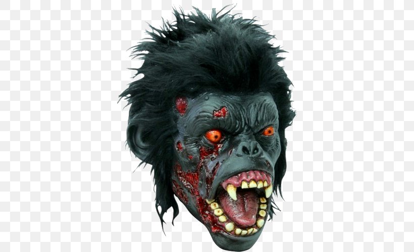 Gorilla Mask Chimpanzee Horror Fiction, PNG, 500x500px, Watercolor, Cartoon, Flower, Frame, Heart Download Free
