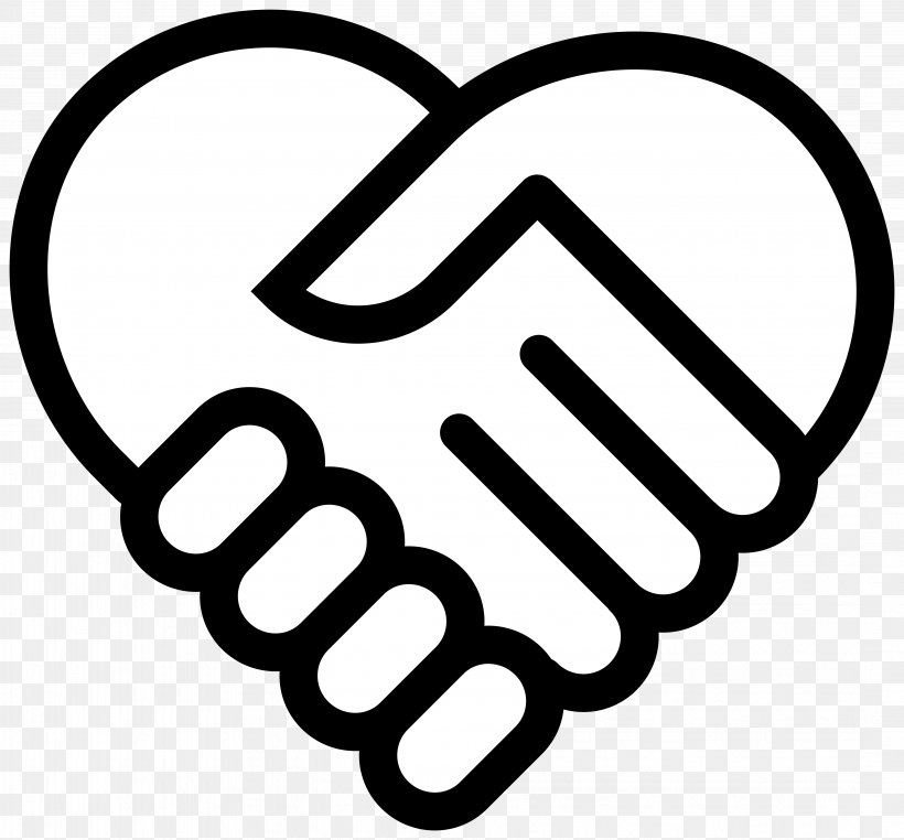 Handshake Hand Heart Symbol, PNG, 4274x3976px, Handshake, Area, Black And White, Hand, Hand Heart Download Free