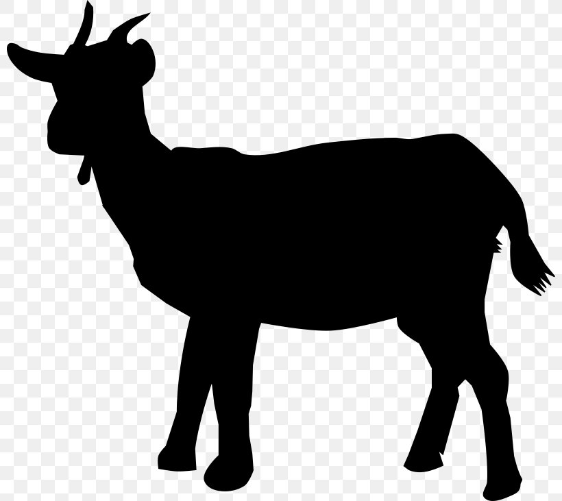 Boer Goat Black Bengal Goat Silhouette Clip Art, PNG, 800x731px, Boer Goat, Antelope, Antler, Black And White, Black Bengal Goat Download Free