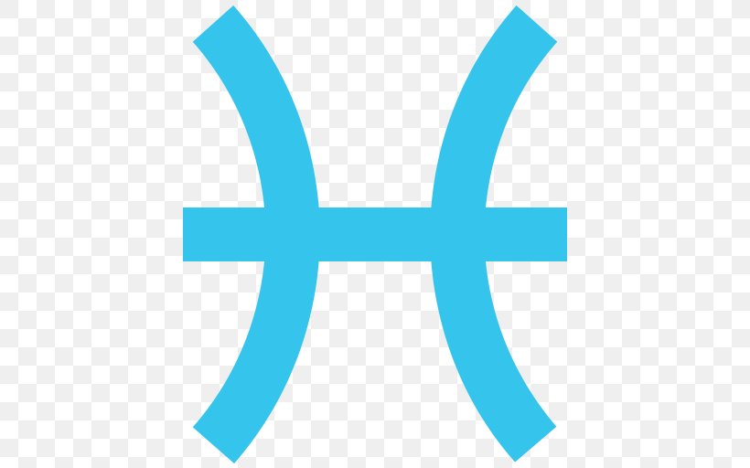 Pisces Symbol Emoji Zodiac Sticker, PNG, 512x512px, Pisces, Aqua, Astrological Sign, Azure, Blue Download Free