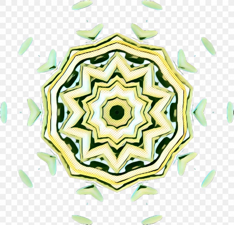 Green Pattern Yellow Kaleidoscope Symmetry, PNG, 2400x2310px, Pop Art, Green, Kaleidoscope, Plant, Retro Download Free