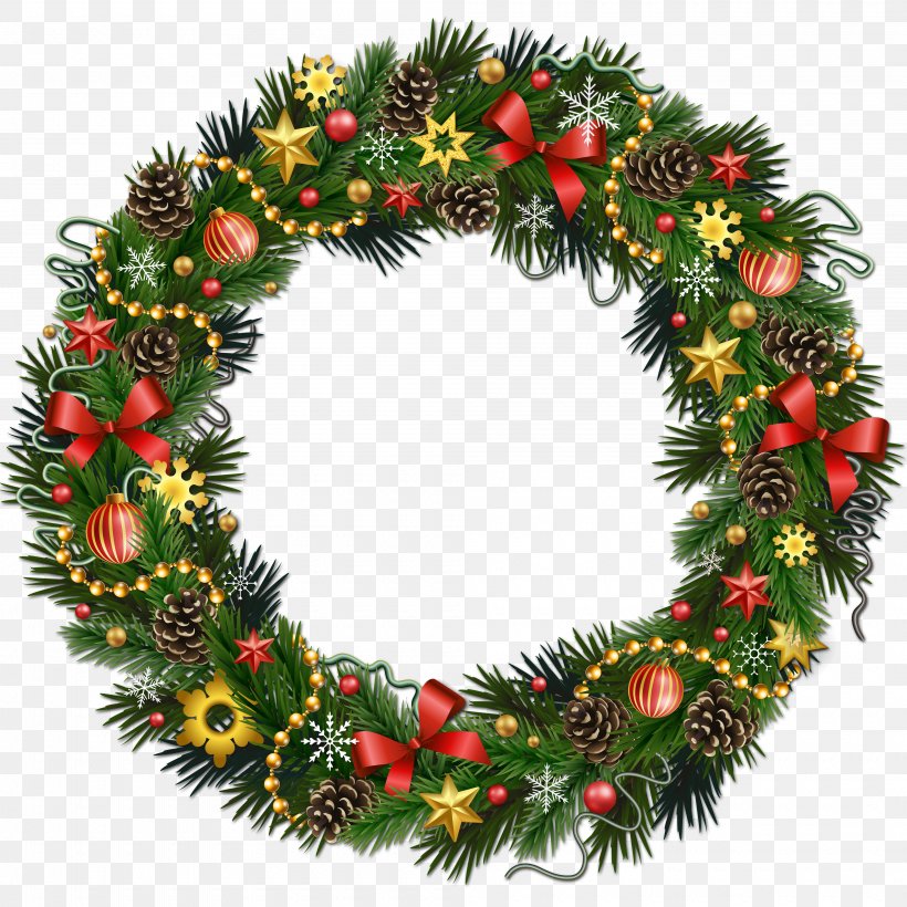 Rudolph Christmas Wreath Clip Art, PNG, 4000x4000px, Wreath, Artificial Christmas Tree, Branch, Christmas, Christmas Decoration Download Free