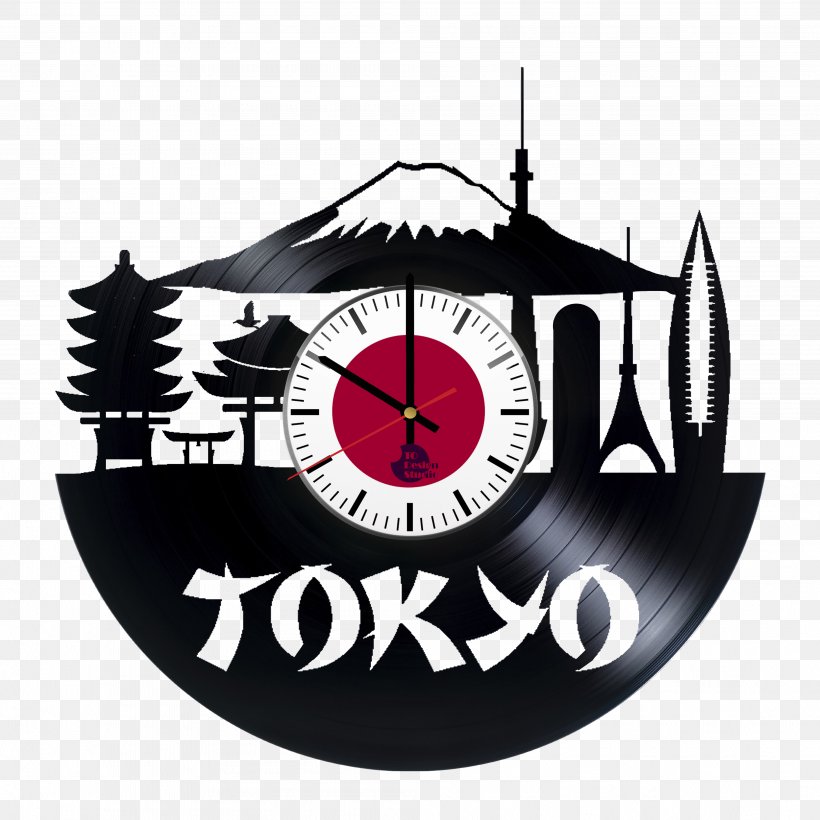 Tokyo Tower Clock Phonograph Record Wall Decal, PNG, 4016x4016px, Tokyo Tower, Bedroom, Brand, Clock, Clock Tower Download Free