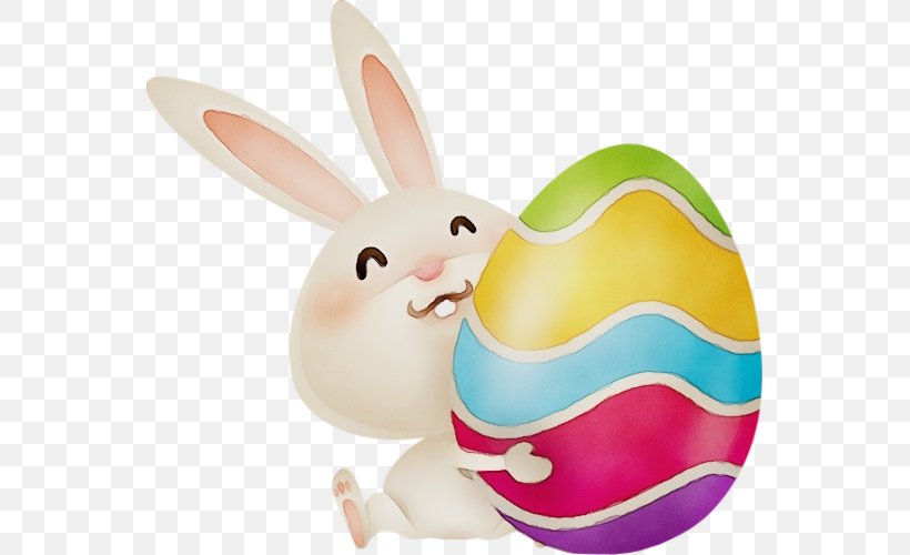 Easter Egg, PNG, 555x500px, Watercolor, Animal Figure, Domestic Rabbit, Easter, Easter Bunny Download Free