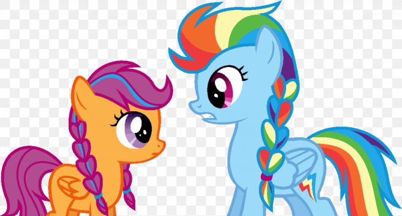 Rainbow Dash My Little Pony Scootaloo Hairstyle, PNG, 1024x551px, Watercolor, Cartoon, Flower, Frame, Heart Download Free
