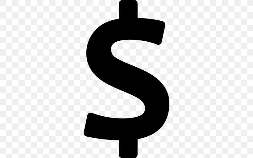 Dollar Sign United States Dollar, PNG, 512x512px, Dollar Sign, Bank, Black And White, Currency, Dollar Download Free