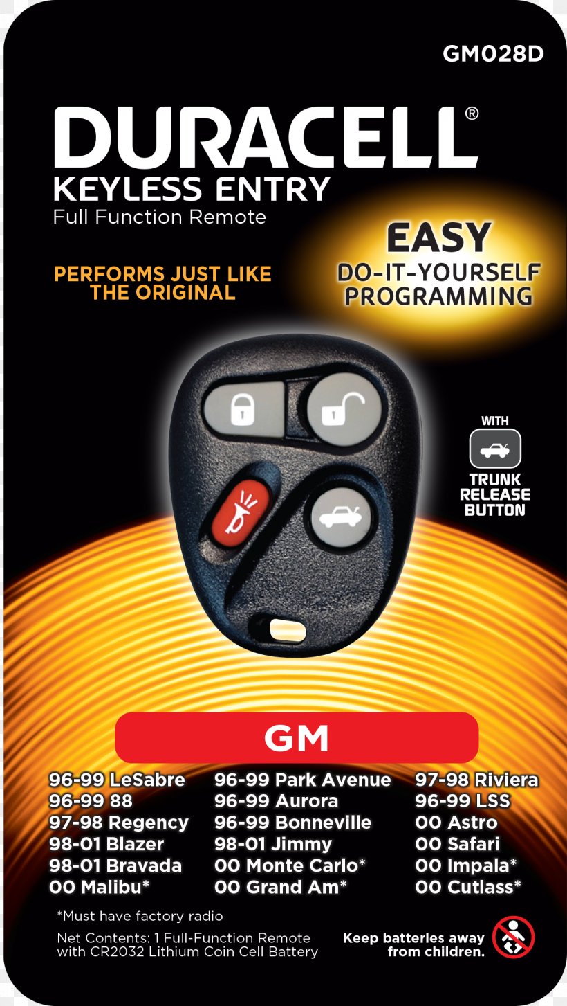 Remote Keyless System Car Chevrolet Duracell, PNG, 1211x2146px, Remote Keyless System, Brand, Car, Chevrolet, Duracell Download Free