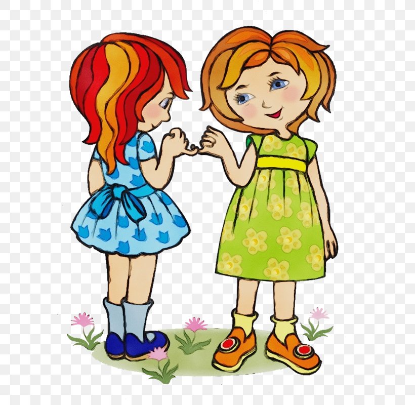 Cartoon Interaction Cheek Friendship Child, PNG, 594x800px, Watercolor, Cartoon, Cheek, Child, Friendship Download Free