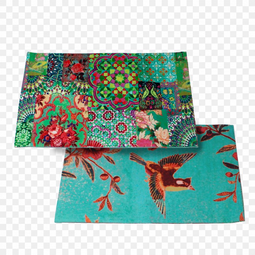 Place Mats Textile Patchwork Canvas Turquoise, PNG, 2600x2600px, Place Mats, Apron, Canvas, Chintz, Cushion Download Free