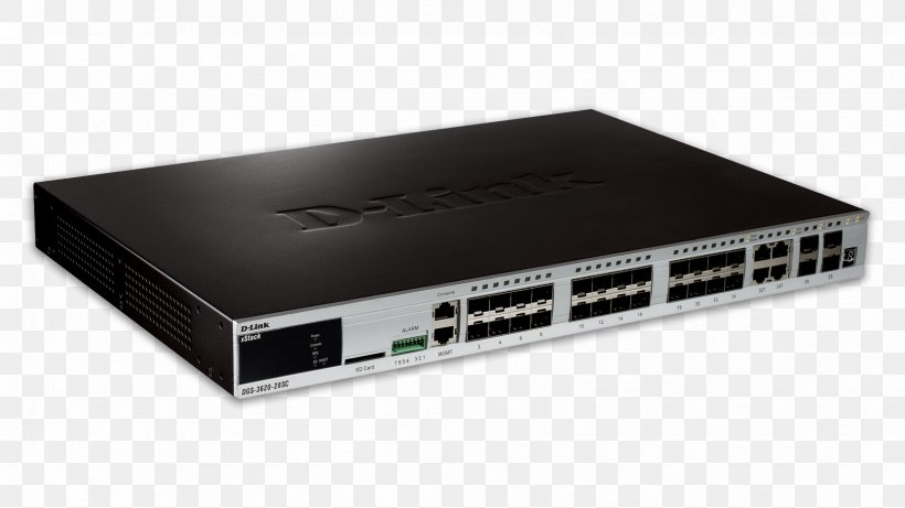 Gigabit Ethernet Small Form-factor Pluggable Transceiver Stackable Switch D-Link Network Switch, PNG, 1664x936px, 10 Gigabit Ethernet, Gigabit Ethernet, Computer Network, Dlink, Electronic Device Download Free