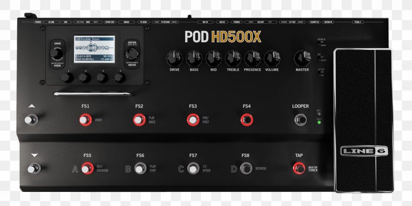 Guitar Amplifier Line 6 POD HD500X Effects Processors & Pedals, PNG, 1200x600px, Guitar Amplifier, Amplifier Modeling, Audio, Audio Crossover, Audio Equipment Download Free