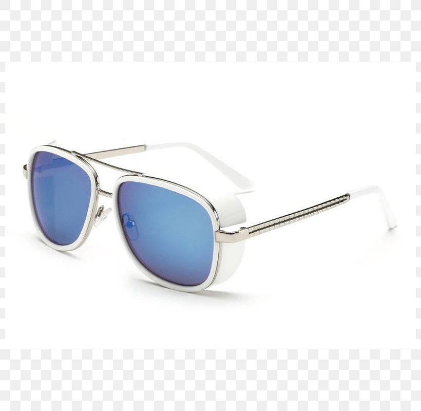 Iron Man Mirrored Sunglasses Eyewear, PNG, 800x800px, Iron Man, Aqua, Aviator Sunglasses, Azure, Blue Download Free