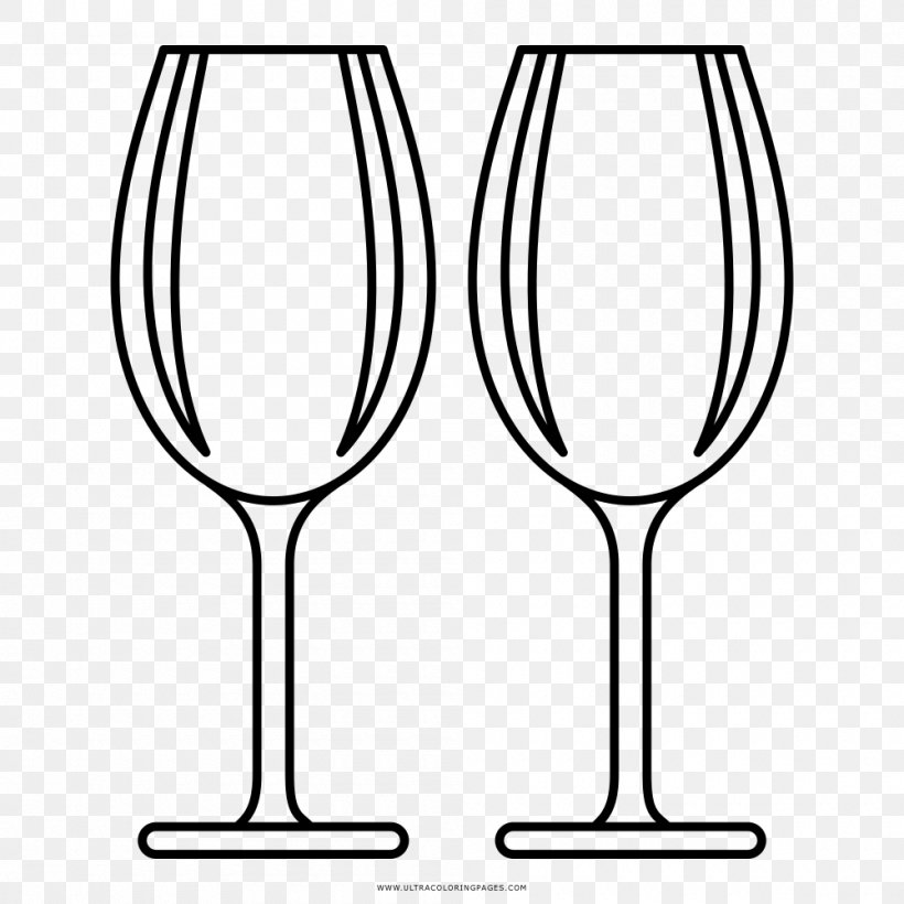 Wine Glass White Wine Line Art Drawing, PNG, 1000x1000px, Wine Glass, Black And White, Champagne Glass, Champagne Stemware, Cocktail Glass Download Free