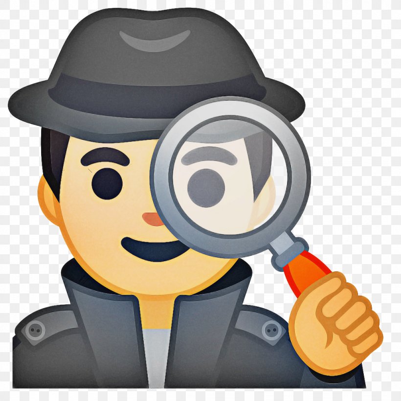 Detective Emoji, PNG, 1024x1024px, Detective, Cartoon, Construction Worker, Emoji, Hat Download Free