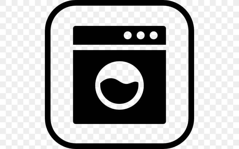 Washing Machines Laundry, PNG, 512x512px, Washing Machines, Area, Black, Black And White, Brand Download Free