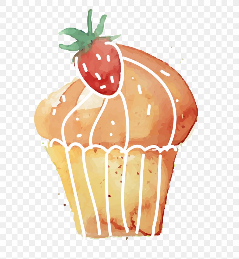Cupcake Bakery Fruitcake Watercolor Painting, PNG, 1000x1080px, Cupcake, Bakery, Baking Cup, Cake, Dessert Download Free