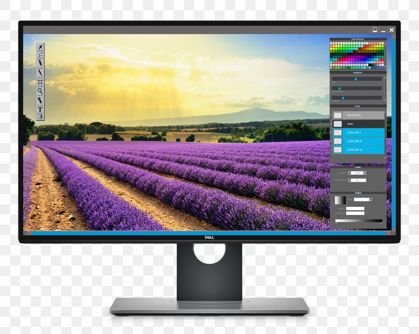 Dell Computer Monitors 4K Resolution Ultra-high-definition Television High-dynamic-range Imaging, PNG, 1800x1436px, 4k Resolution, Dell, Brightness, Computer Monitor, Computer Monitors Download Free