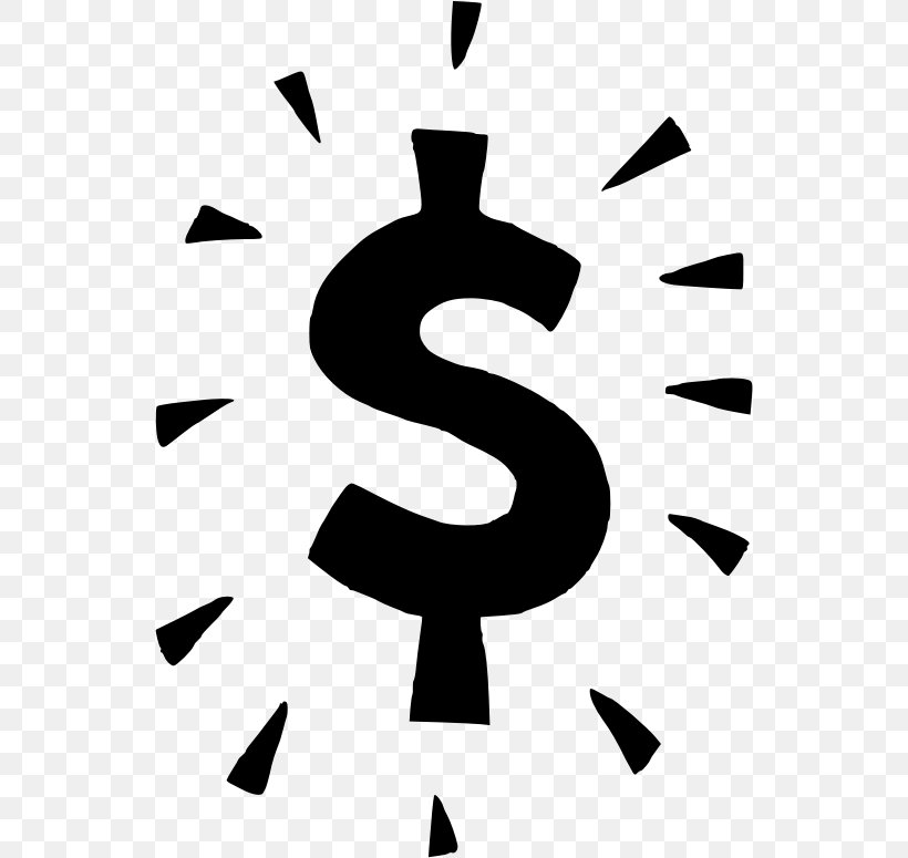 Dollar Sign United States Dollar Clip Art, PNG, 540x775px, Dollar Sign, Black, Black And White, Currency, Dollar Download Free