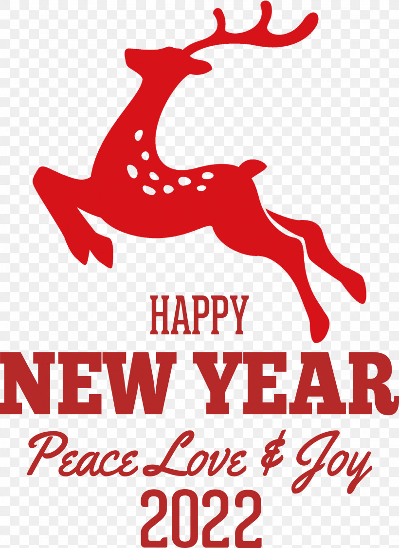 New Year 2022 Happy New Year 2022 2022, PNG, 2183x3000px, Reindeer, Biology, Deer, Line, Logo Download Free