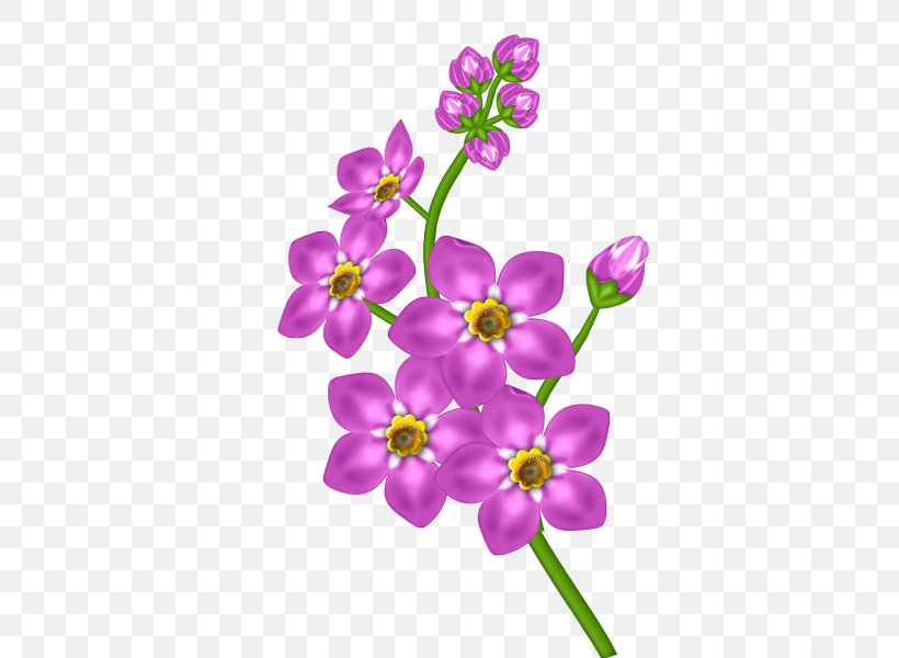 purple and pink flowers clipart