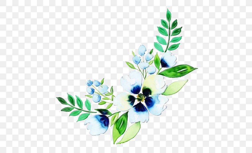 Flower Blue Plant Leaf Clip Art, PNG, 500x500px, Watercolor, Blue, Flower, Flowering Plant, Ixia Download Free