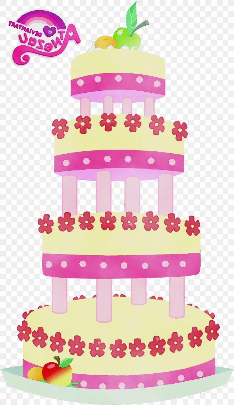 Wedding Cake, PNG, 1730x3000px, Watercolor, Baked Goods, Baking, Birthday, Birthday Cake Download Free