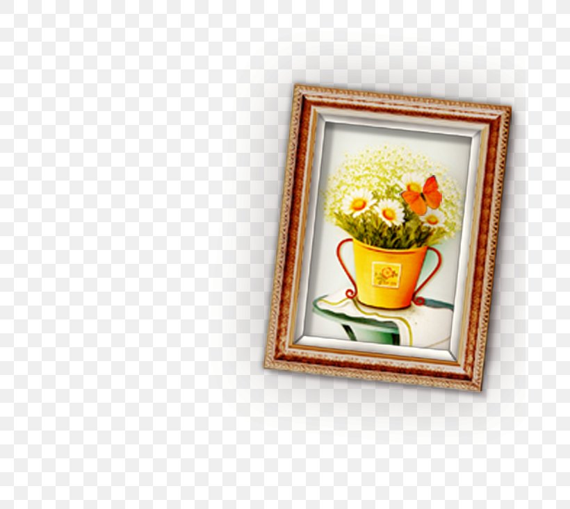 Picture Frame Mirror Clip Art, PNG, 692x733px, Picture Frame, Flowerpot, Furniture, Mirror, Rectangle Download Free