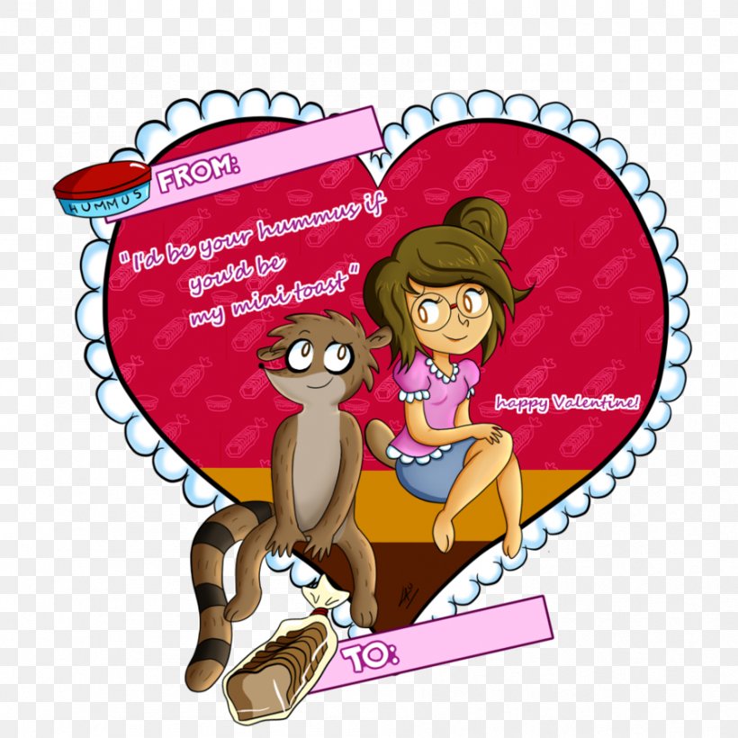 Mordecai Rigby Valentine's Day DeviantArt, PNG, 894x894px, Watercolor, Cartoon, Flower, Frame, Heart Download Free