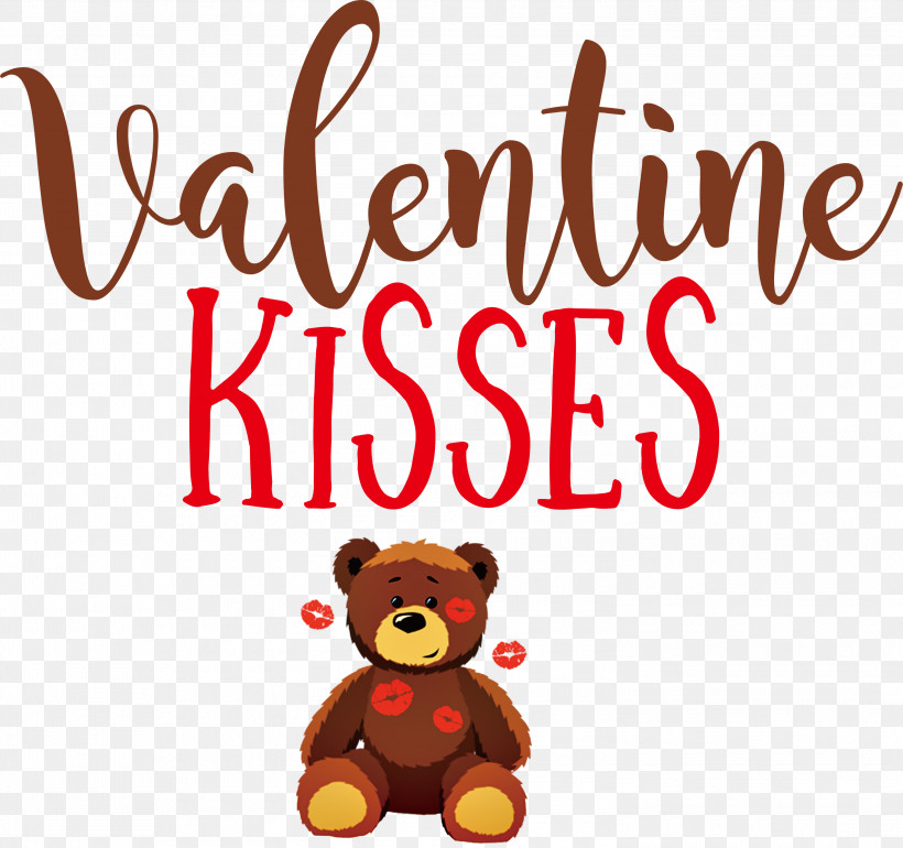 Valentine Kisses Valentines Day Valentine, PNG, 3000x2818px, Valentine Kisses, Bears, Biology, Cartoon, Logo Download Free