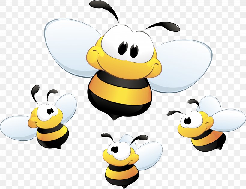 Bee Insect Clip Art, PNG, 3212x2475px, Bee, Cartoon, Comics, Drawing, Emoticon Download Free