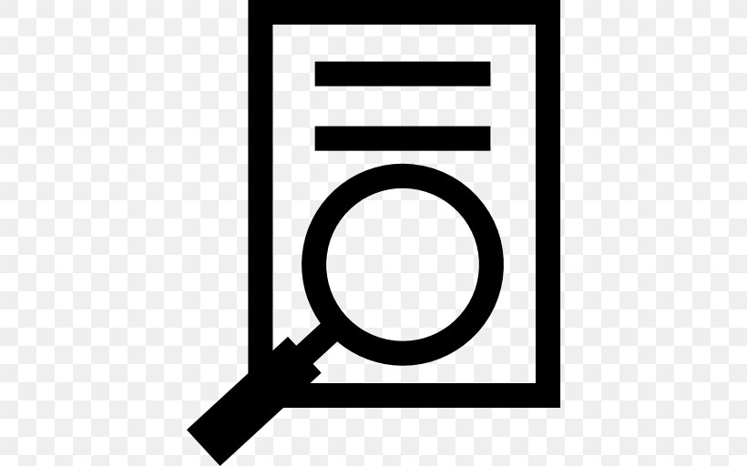 Magnifying Glass Research, PNG, 512x512px, Magnifying Glass, Academic Journal, Area, Black And White, Brand Download Free