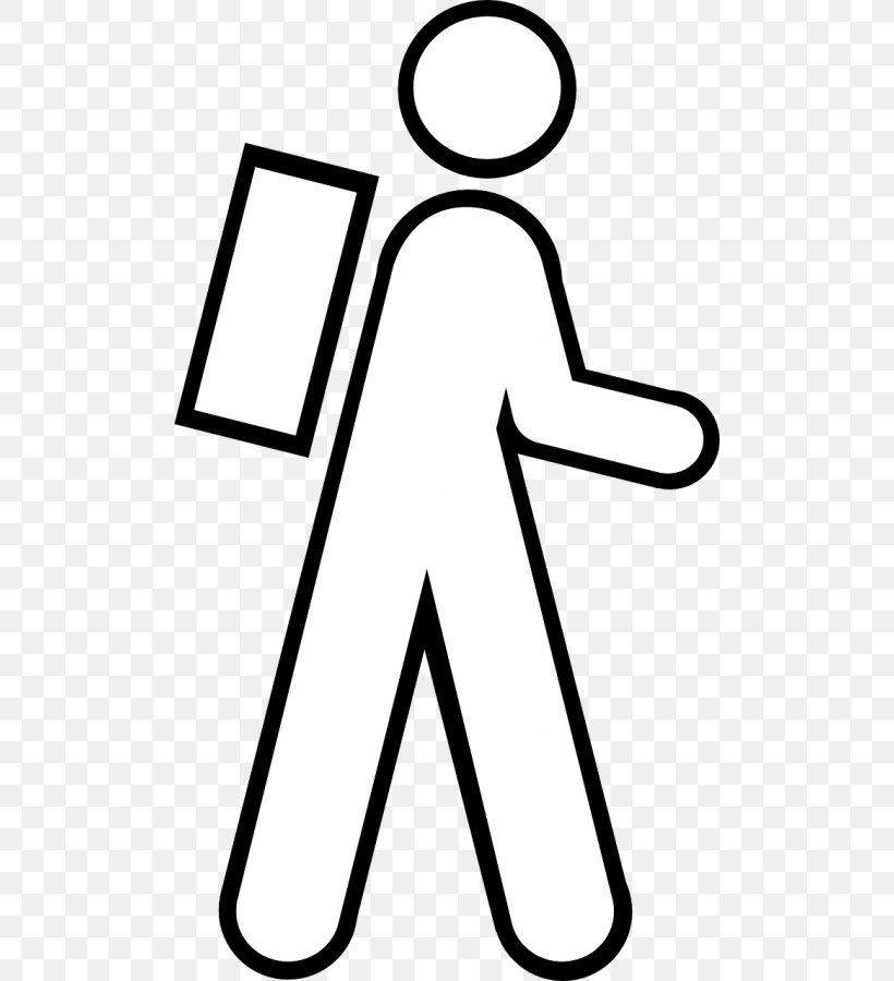 Backpacking Hiking Stick Figure Clip Art, PNG, 500x900px, Backpack, Area, Backpacking, Black, Black And White Download Free