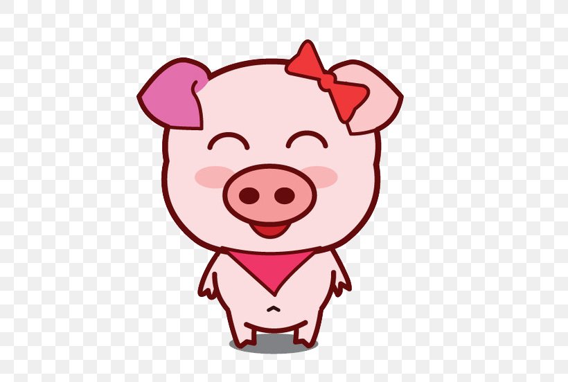 Cartoon Domestic Pig Clip Art, PNG, 524x552px, Cartoon, Area, Domestic Pig, Drawing, Facial Expression Download Free